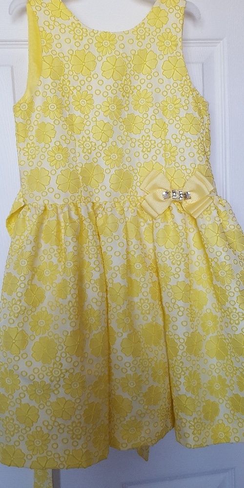 Girls Yellow Flower Dress